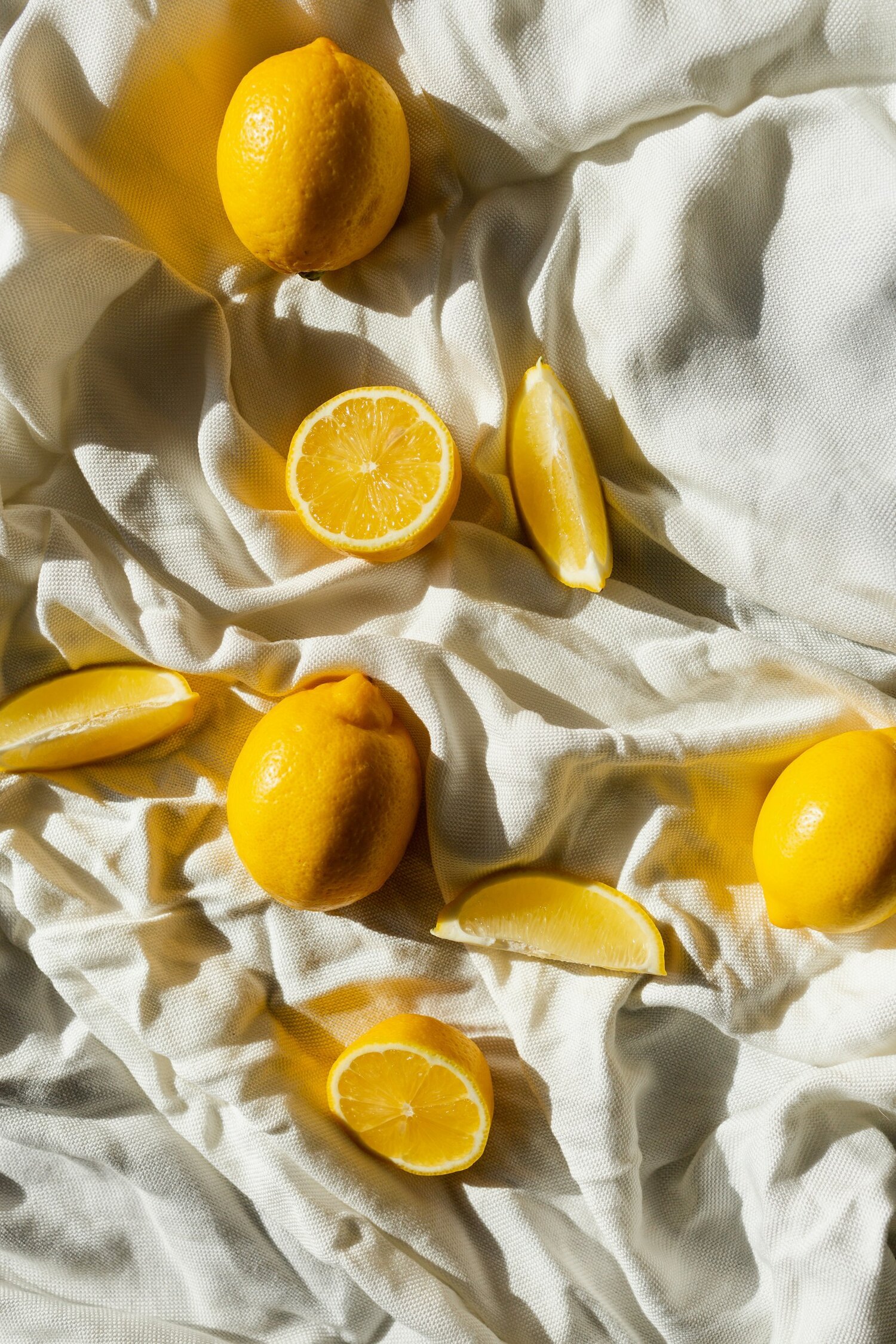 Lemons on a blanket