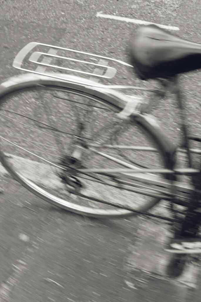 Bicycle in motion